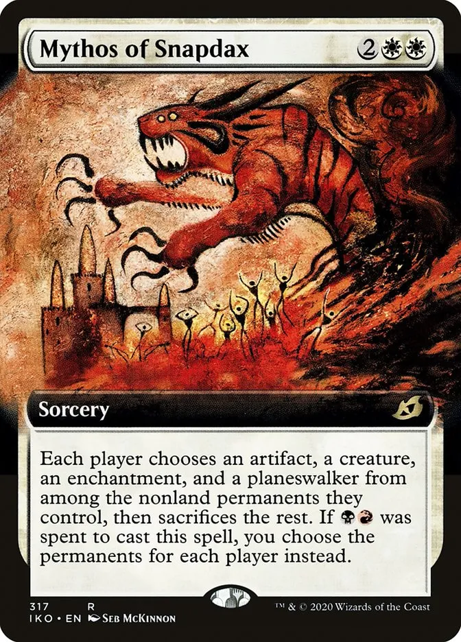 2020 Ikoria: Lair of Behemoths Mythos of Snapdax #317 rare card image