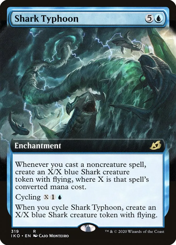 2020 Ikoria: Lair of Behemoths Shark Typhoon #319 rare card image