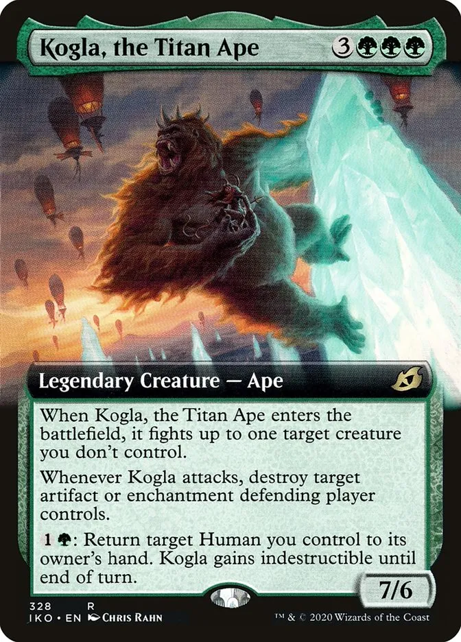 2020 Ikoria: Lair of Behemoths Kogla, the Titan Ape #328 rare card image