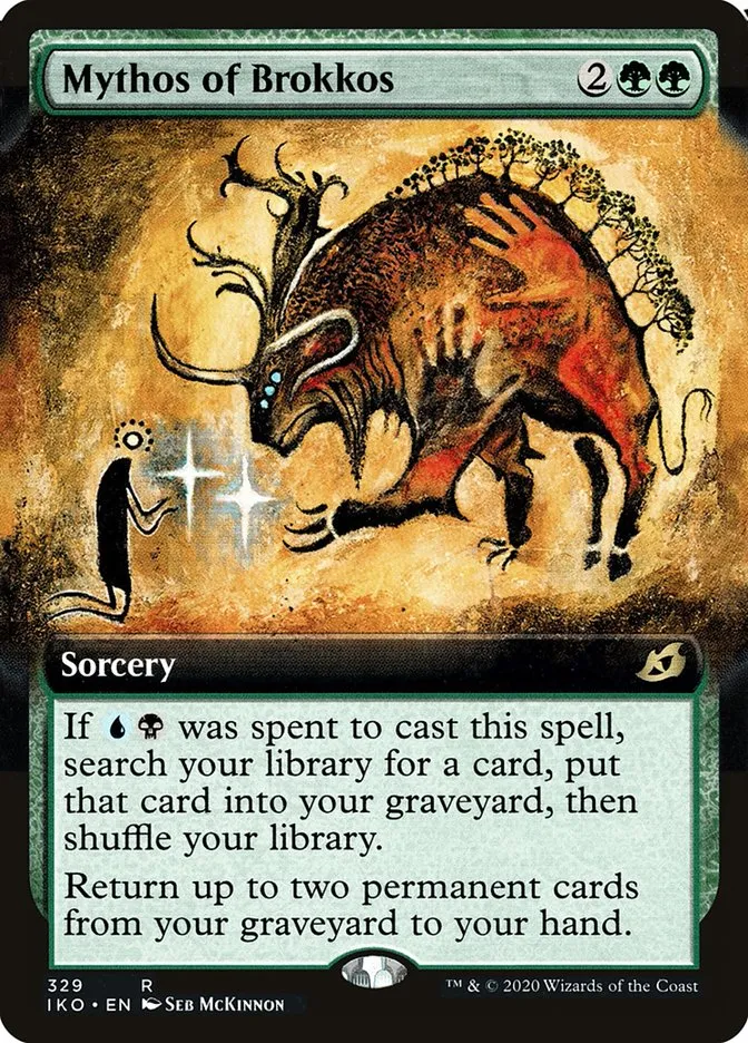2020 Ikoria: Lair of Behemoths Mythos of Brokkos #329 rare card image