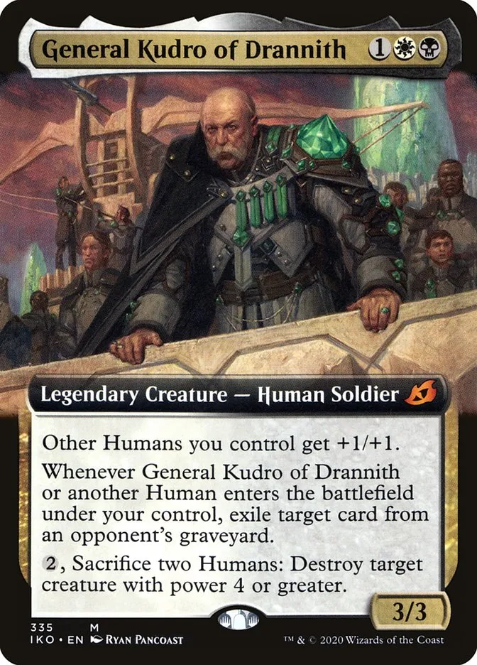 2020 Ikoria: Lair of Behemoths General Kudro of Drannith #335 mythic card image