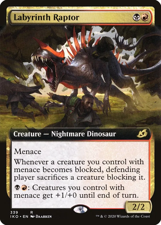 2020 Ikoria: Lair of Behemoths Labyrinth Raptor #339 rare card image