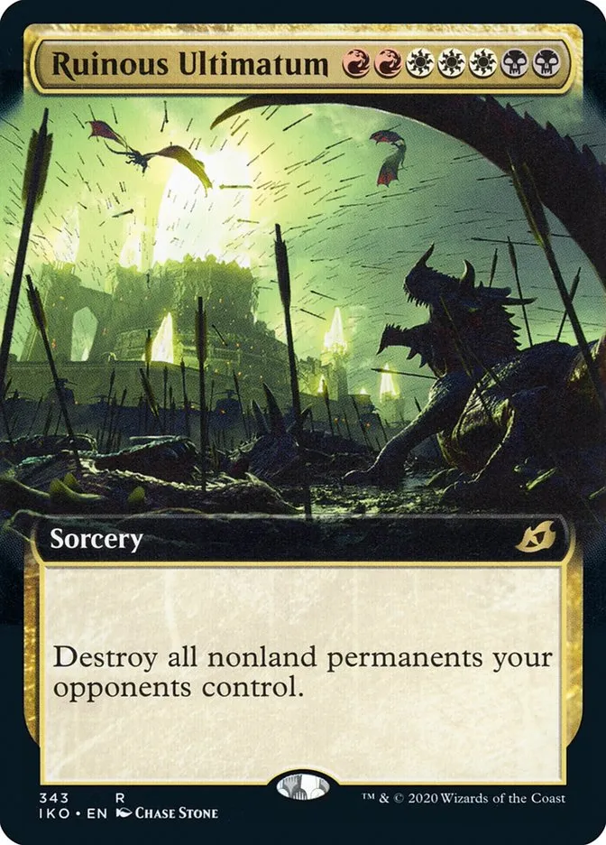 2020 Ikoria: Lair of Behemoths Ruinous Ultimatum #343 rare card image