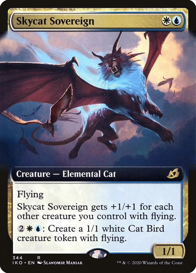 2020 Ikoria: Lair of Behemoths Skycat Sovereign #344 rare card image