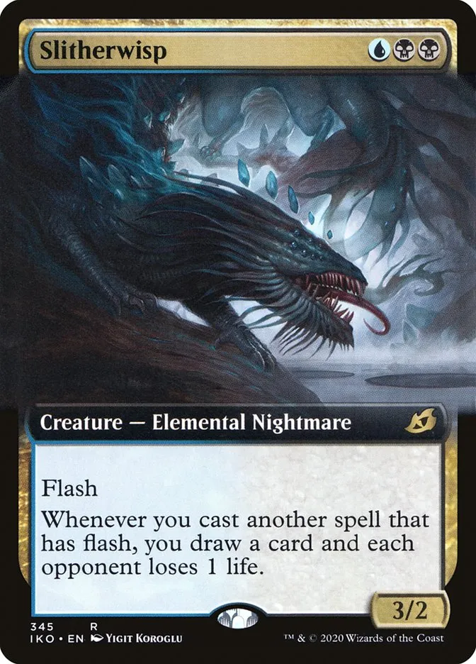 2020 Ikoria: Lair of Behemoths Slitherwisp #345 rare card image