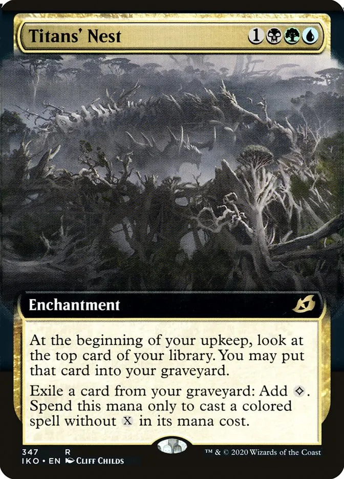 2020 Ikoria: Lair of Behemoths Titans' Nest #347 rare card image