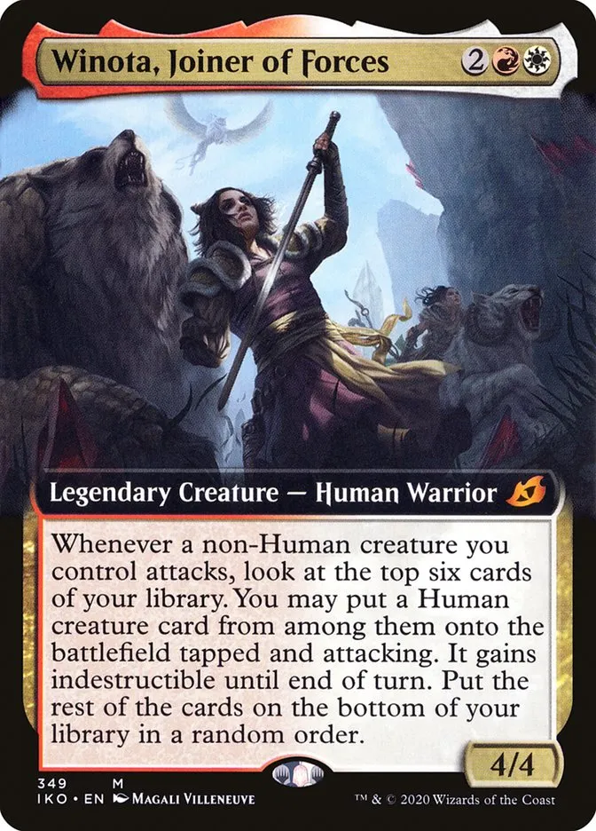 2020 Ikoria: Lair of Behemoths Winota, Joiner of Forces #349 mythic card image