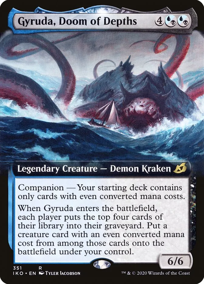 2020 Ikoria: Lair of Behemoths Gyruda, Doom of Depths #351 rare card image