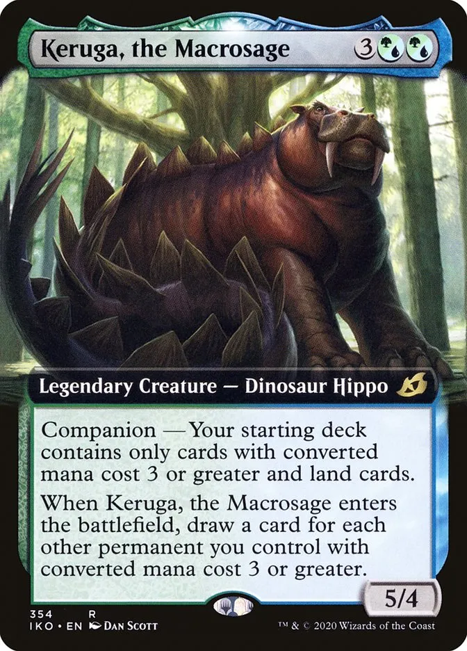 2020 Ikoria: Lair of Behemoths Keruga, the Macrosage #354 rare card image