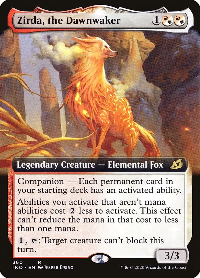 2020 Ikoria: Lair of Behemoths Zirda, the Dawnwaker #360 rare card image