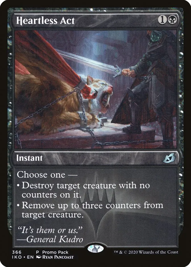 2020 Ikoria: Lair of Behemoths Heartless Act #366 uncommon card image