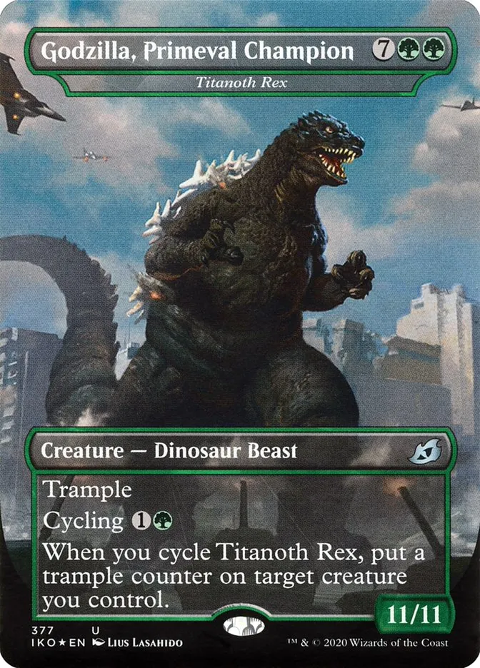 2020 Ikoria: Lair of Behemoths Titanoth Rex #377 uncommon card image