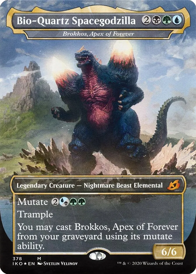 2020 Ikoria: Lair of Behemoths Brokkos, Apex of Forever #378 mythic card image