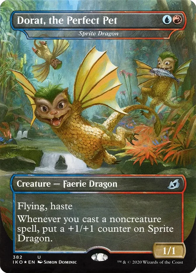 2020 Ikoria: Lair of Behemoths Sprite Dragon #382 uncommon card image