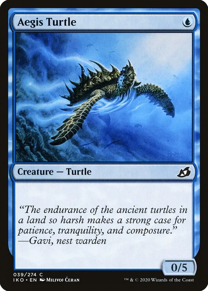 2020 Ikoria: Lair of Behemoths Aegis Turtle #39 common card image