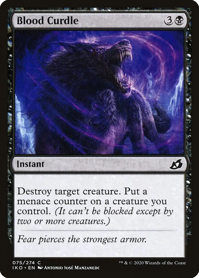 2020 Ikoria: Lair of Behemoths Blood Curdle #75 common card image