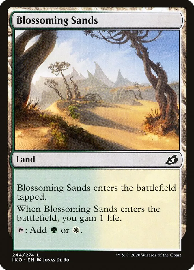 2020 Ikoria: Lair of Behemoths Blossoming Sands #244 common card image