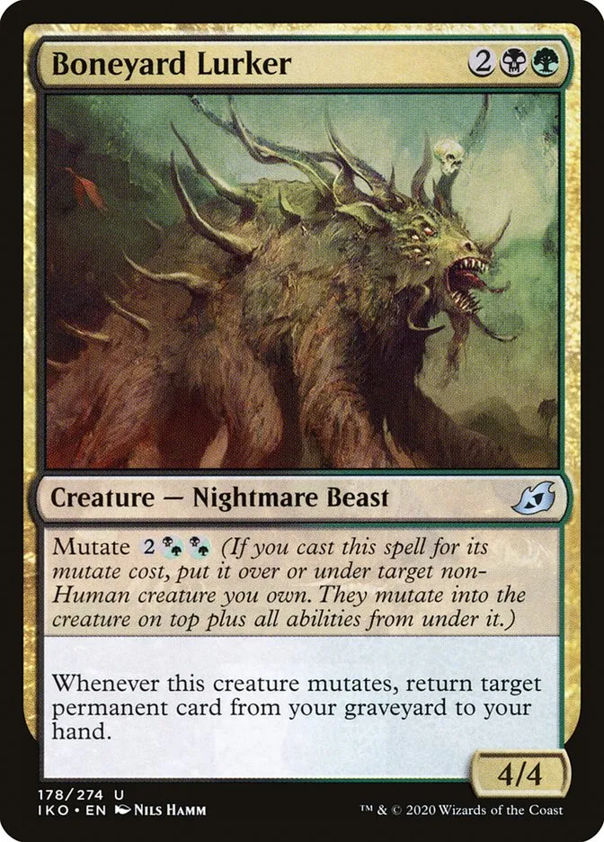 2020 Ikoria: Lair of Behemoths Boneyard Lurker #178 uncommon card image