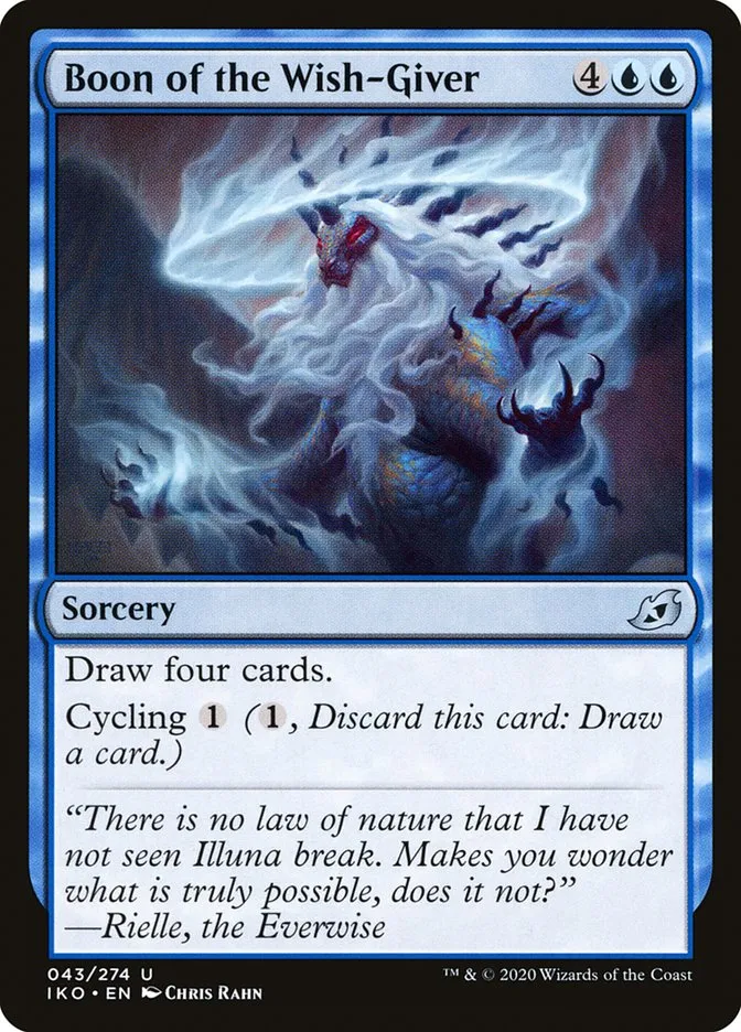 2020 Ikoria: Lair of Behemoths Boon of the Wish-Giver #43 uncommon card image