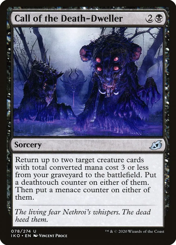 2020 Ikoria: Lair of Behemoths Call of the Death-Dweller #78 uncommon card image