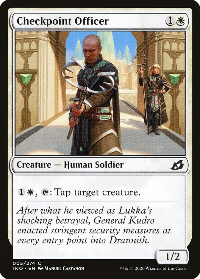 2020 Ikoria: Lair of Behemoths Checkpoint Officer #5 common card image