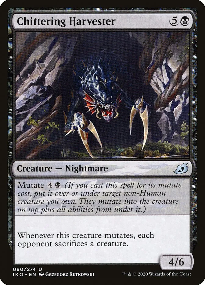 2020 Ikoria: Lair of Behemoths Chittering Harvester #80 uncommon card image
