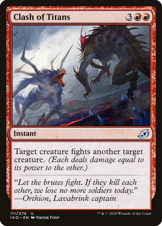 2020 Ikoria: Lair of Behemoths Clash of Titans #111 uncommon card image