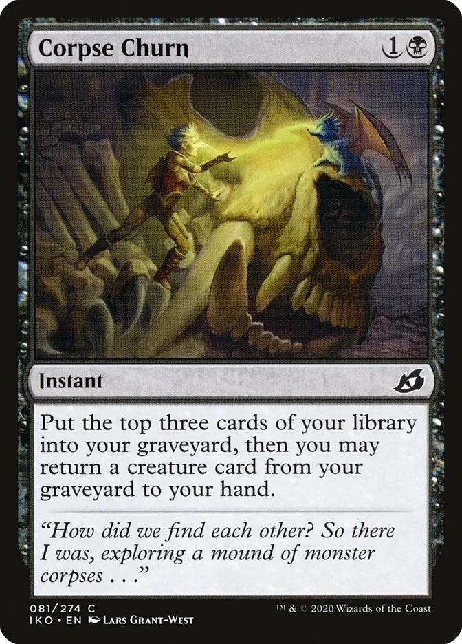 2020 Ikoria: Lair of Behemoths Corpse Churn #81 common card image
