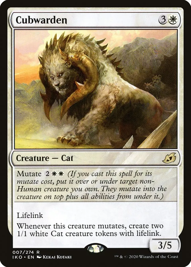 2020 Ikoria: Lair of Behemoths Cubwarden #7 rare card image
