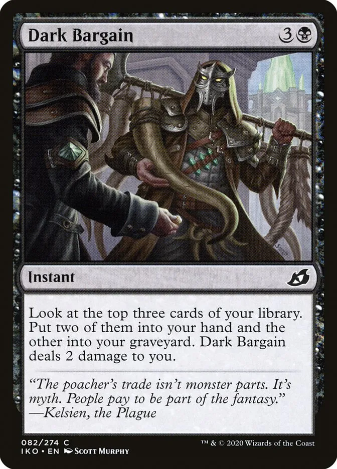 2020 Ikoria: Lair of Behemoths Dark Bargain #82 common card image