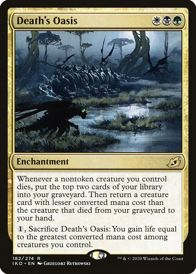 2020 Ikoria: Lair of Behemoths Death's Oasis #182 rare card image
