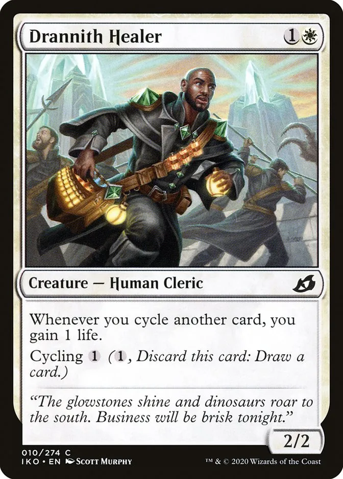 2020 Ikoria: Lair of Behemoths Drannith Healer #10 common card image