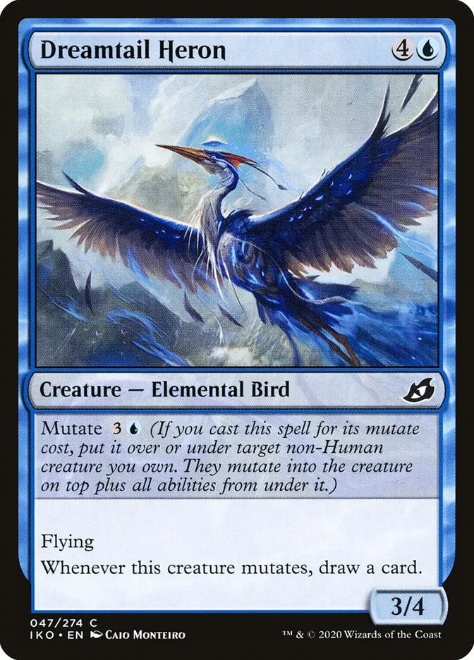 2020 Ikoria: Lair of Behemoths Dreamtail Heron #47 common card image