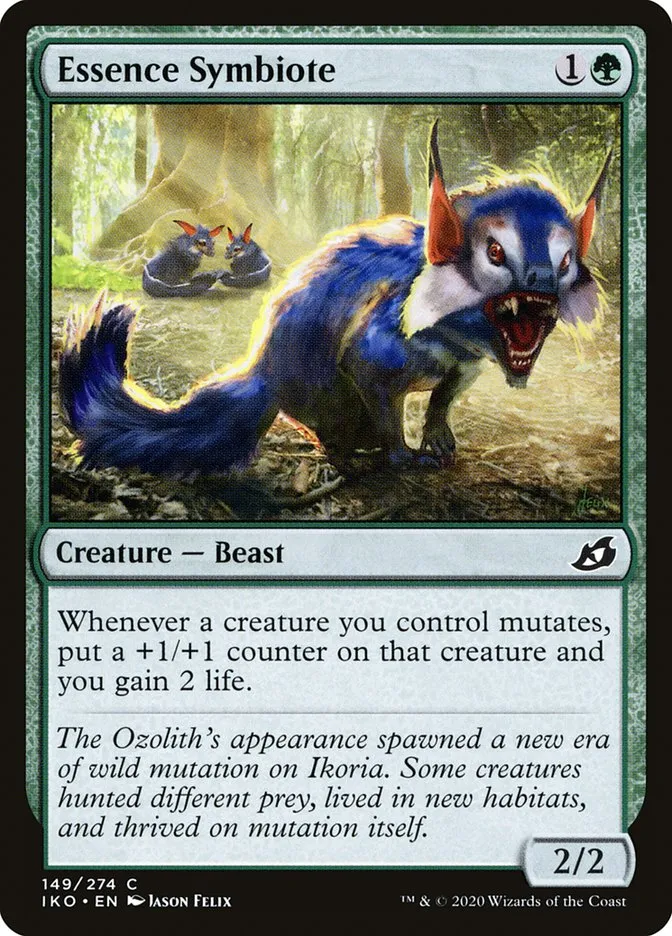 2020 Ikoria: Lair of Behemoths Essence Symbiote #149 common card image