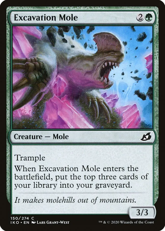 2020 Ikoria: Lair of Behemoths Excavation Mole #150 common card image