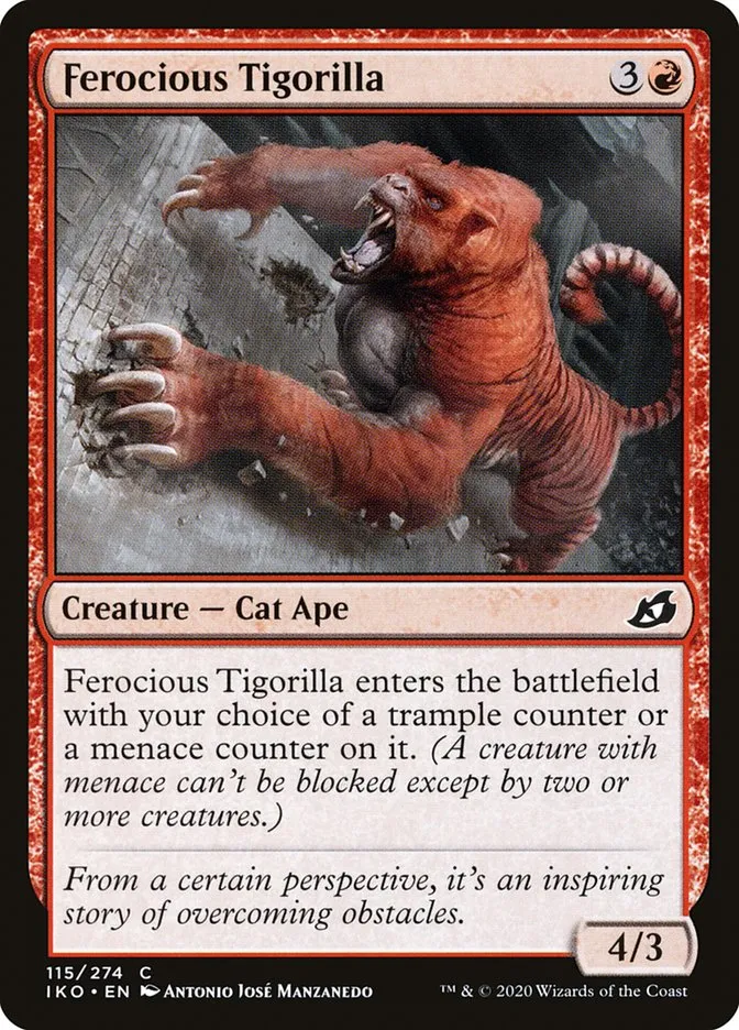 2020 Ikoria: Lair of Behemoths Ferocious Tigorilla #115 common card image