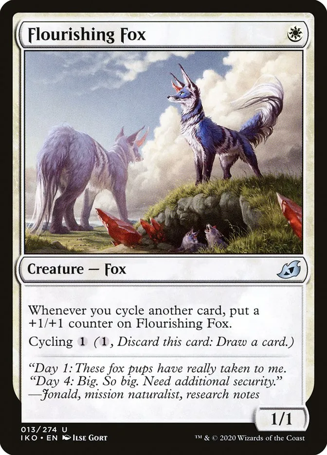 2020 Ikoria: Lair of Behemoths Flourishing Fox #13 uncommon card image