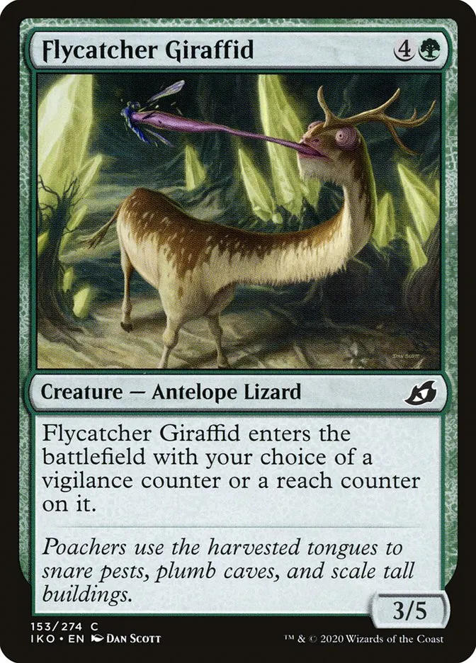 2020 Ikoria: Lair of Behemoths Flycatcher Giraffid #153 common card image