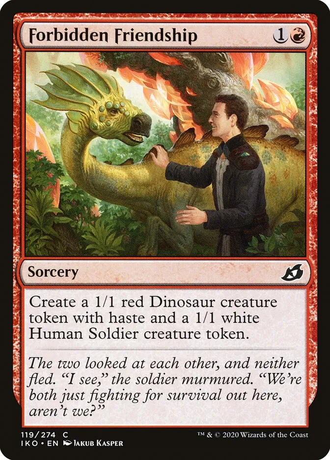 2020 Ikoria: Lair of Behemoths Forbidden Friendship #119 common card image