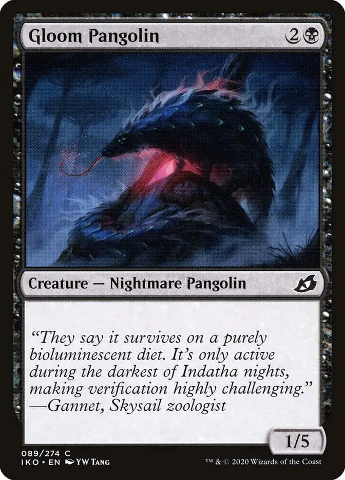 2020 Ikoria: Lair of Behemoths Gloom Pangolin #89 common card image