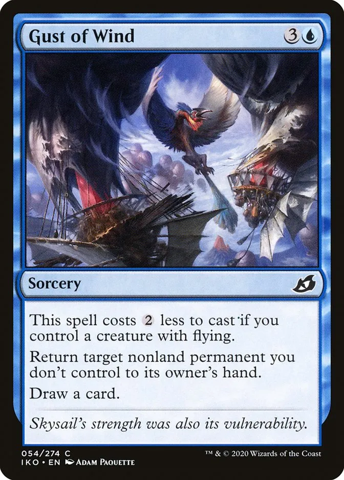 2020 Ikoria: Lair of Behemoths Gust of Wind #54 common card image