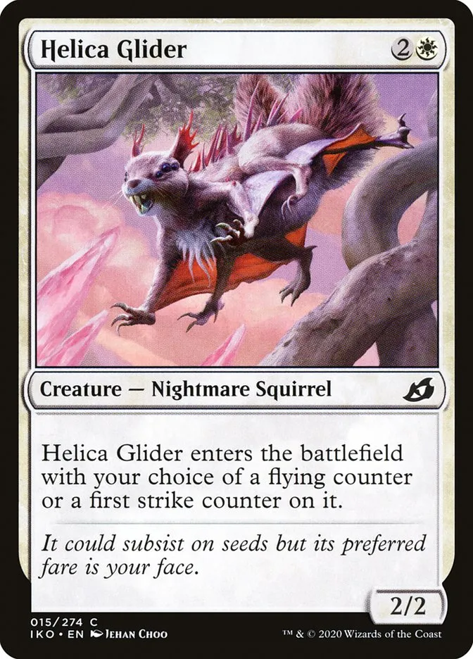 2020 Ikoria: Lair of Behemoths Helica Glider #15 common card image