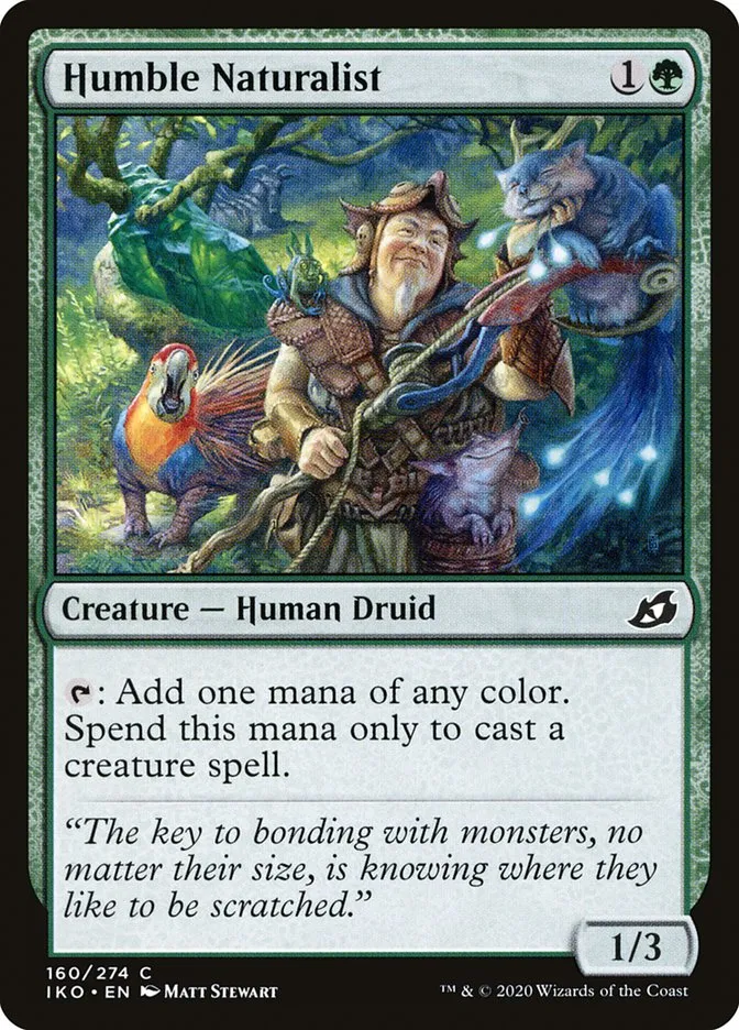 2020 Ikoria: Lair of Behemoths Humble Naturalist #160 common card image