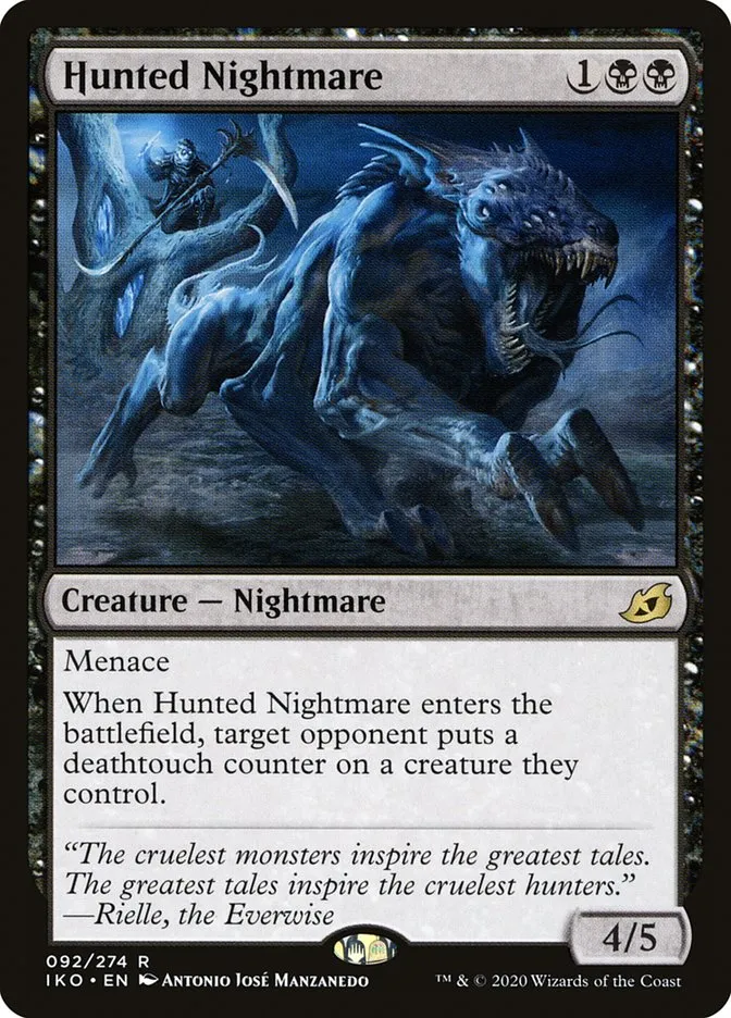 2020 Ikoria: Lair of Behemoths Hunted Nightmare #92 rare card image
