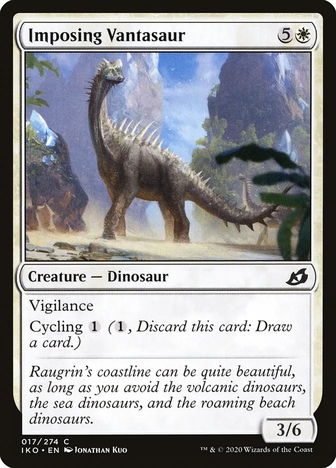 2020 Ikoria: Lair of Behemoths Imposing Vantasaur #17 common card image