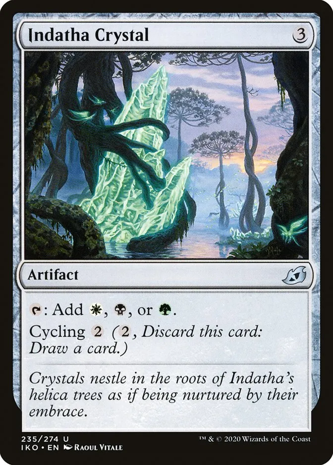 2020 Ikoria: Lair of Behemoths Indatha Crystal #235 uncommon card image