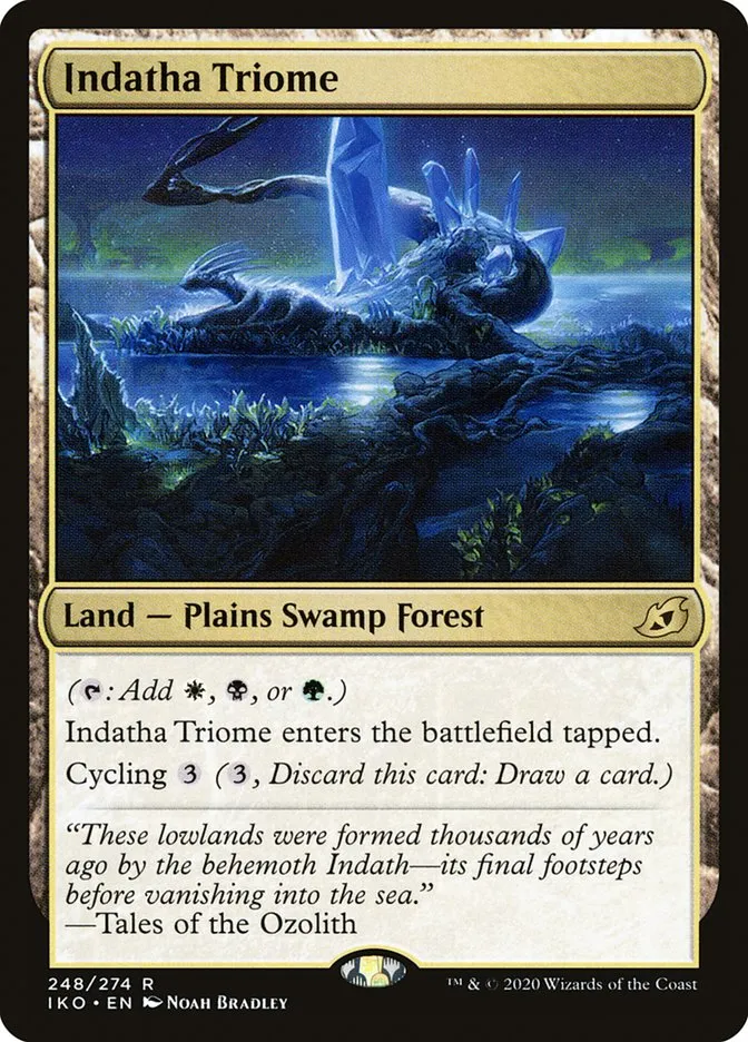 2020 Ikoria: Lair of Behemoths Indatha Triome #248 rare card image