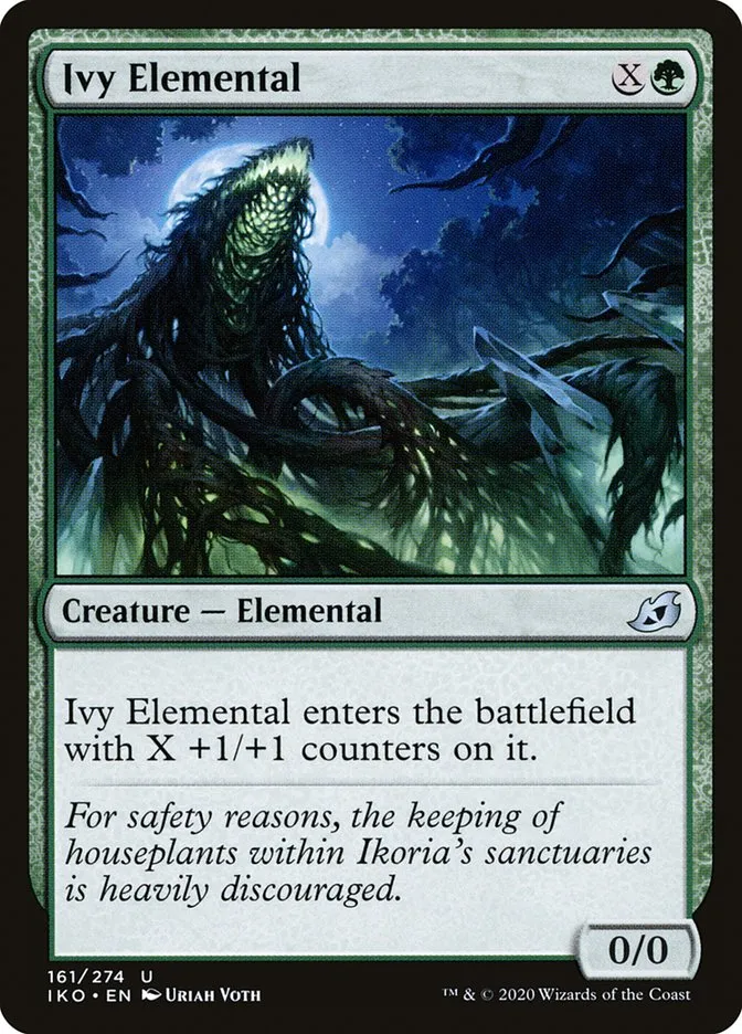 2020 Ikoria: Lair of Behemoths Ivy Elemental #161 uncommon card image