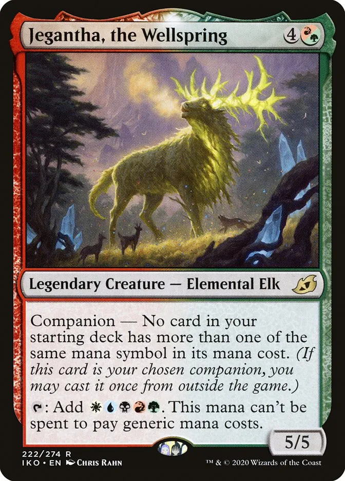 2020 Ikoria: Lair of Behemoths Jegantha, the Wellspring #222 rare card image