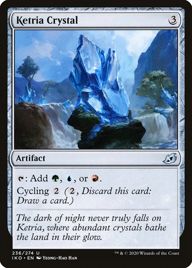 2020 Ikoria: Lair of Behemoths Ketria Crystal #236 uncommon card image